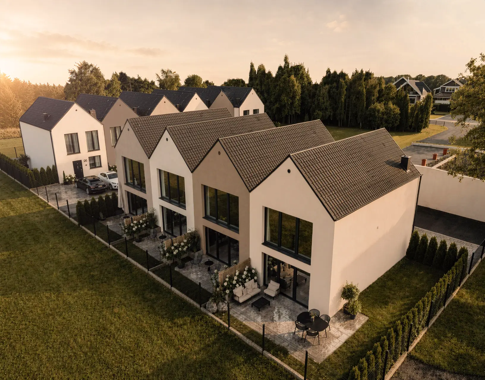 Zakątek w Krajence — widok z lotu ptaka na osiedle